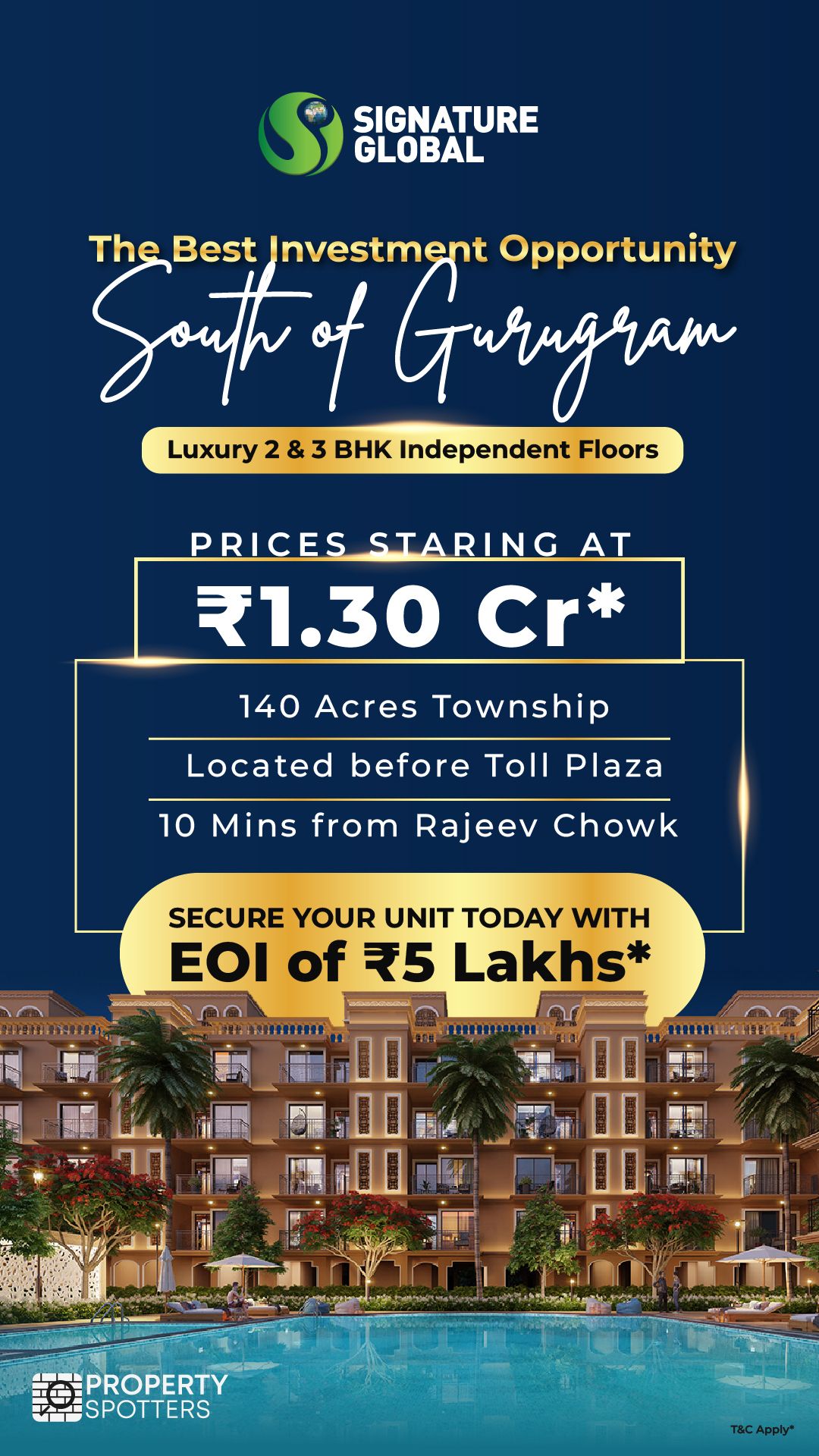 Signature Global creative for Property Spotters