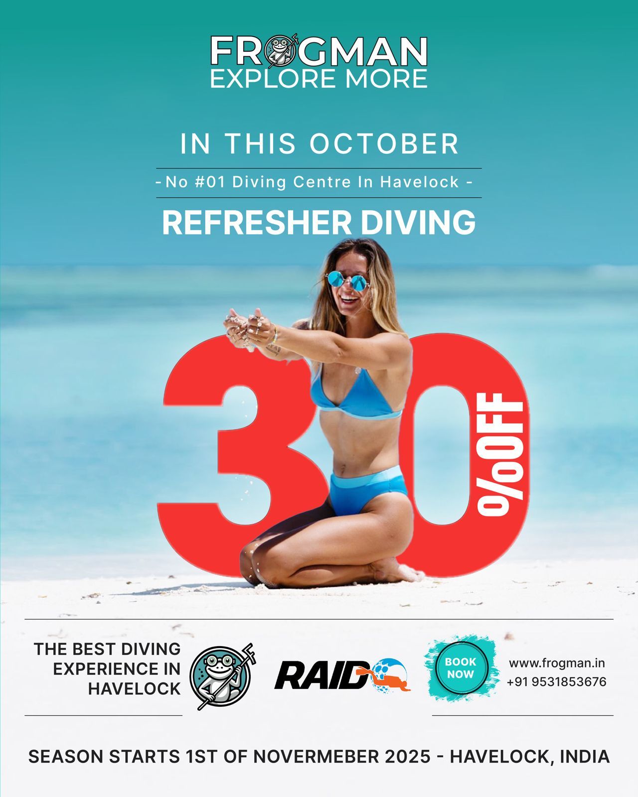 Frogman open water course promotion creative